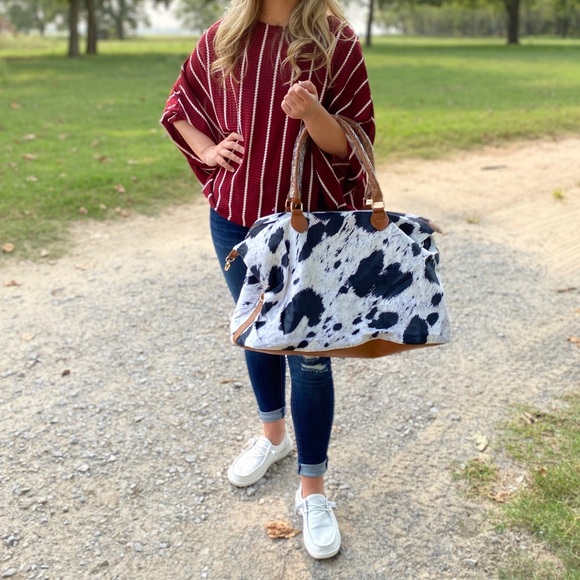 Handbags - Cow Print Duffel bag